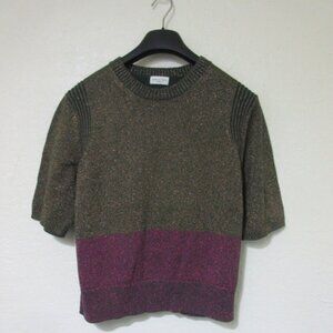 Dries van Noten vintage metallic short-sleeve sweater